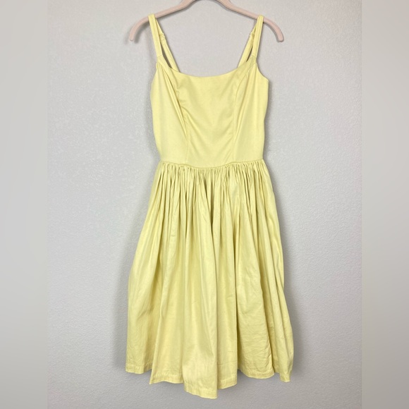 Pinup Couture Jenny Yellow Swing Dress - Picture 5 of 10